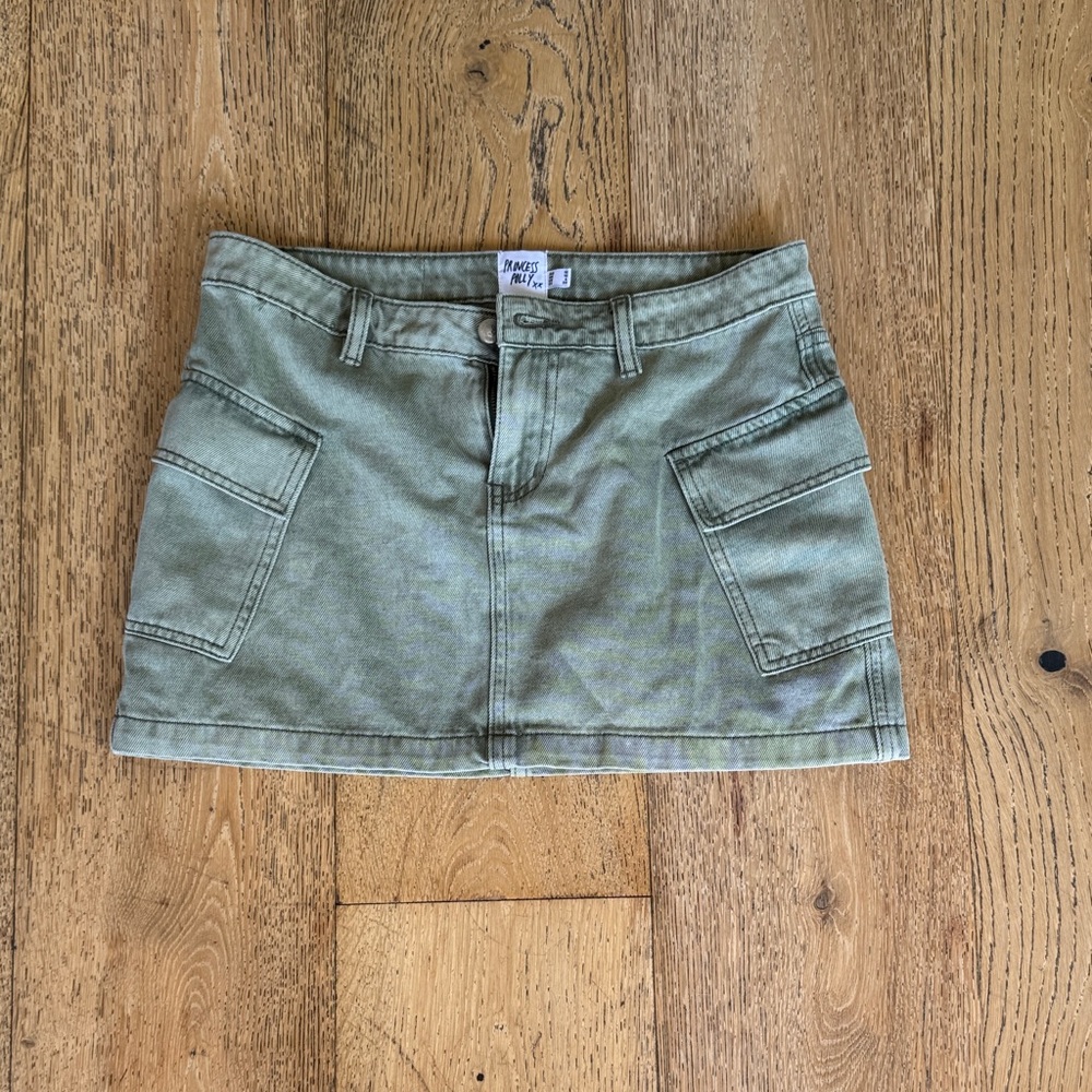 Princess Polly Olive Mini Skirt